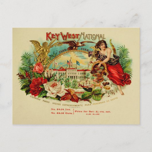 label op de doos briefkaart (Voorkant)
