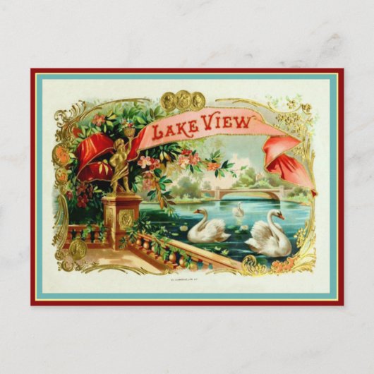 label op de doos briefkaart (Voorkant)