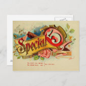 label op de doos briefkaart (Voorkant / Achterkant)