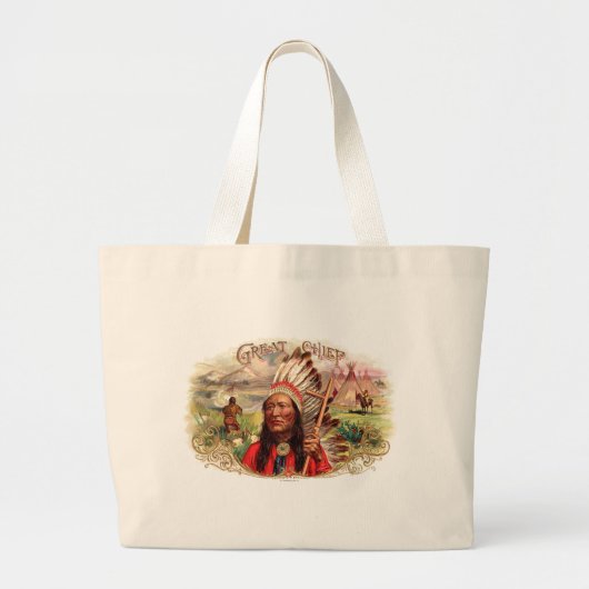 label op de doos grote tote bag (Voorkant)