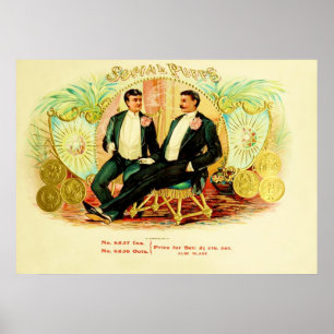 label op de doos poster