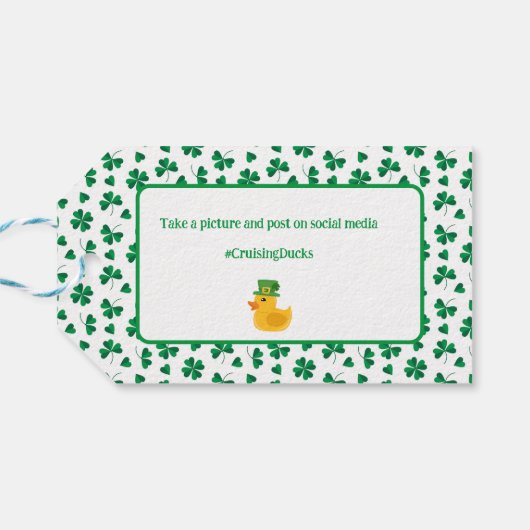 Label op kruispunt St. Patricks Day Cadeaulabel (Achterkant Horizontaal)