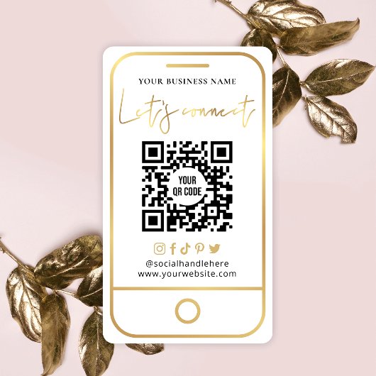 Label op social media White & Gold Scan QR-code