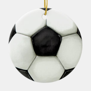 Label/Ornament van de Voetbal - SRF Keramisch Ornament