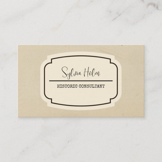 label oude papieren textuur persoonlijk (Voorkant)