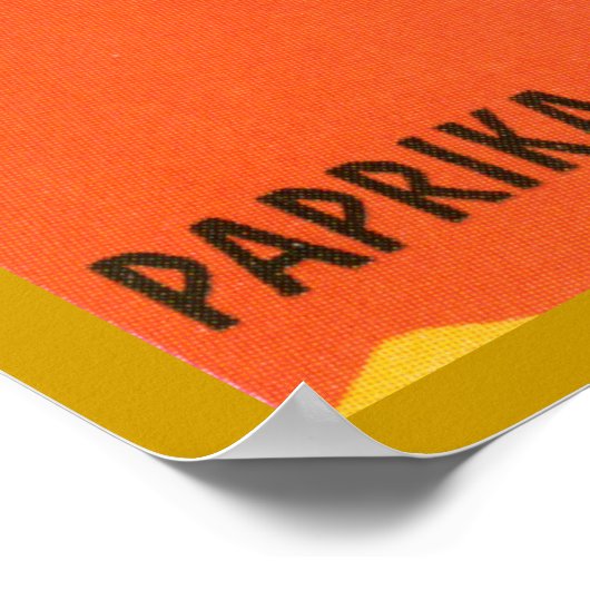  label "Paprika Spain" Poster (Hoek)