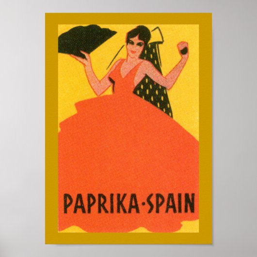  label "Paprika Spain" Poster (Voorkant)