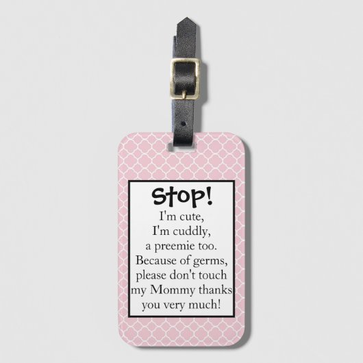 Label Preemie stroller Bagagelabel (Voorkant (verticaal))