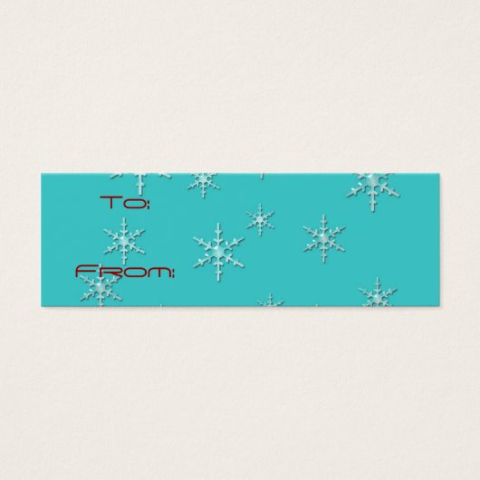 label prettige feestdagen retro gift mini visitekaartjes (Voorkant)