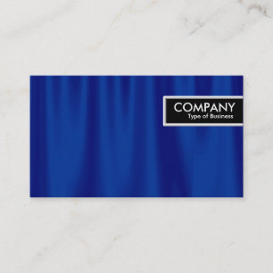 Label rand - Blauwe gordijnen