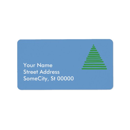 Label - retour - Kerstboom (Voorkant)
