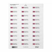 Label retouradres Hawaii-vlag (Full Sheet)