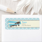 Label retouradres vliegtuig (Insitu)