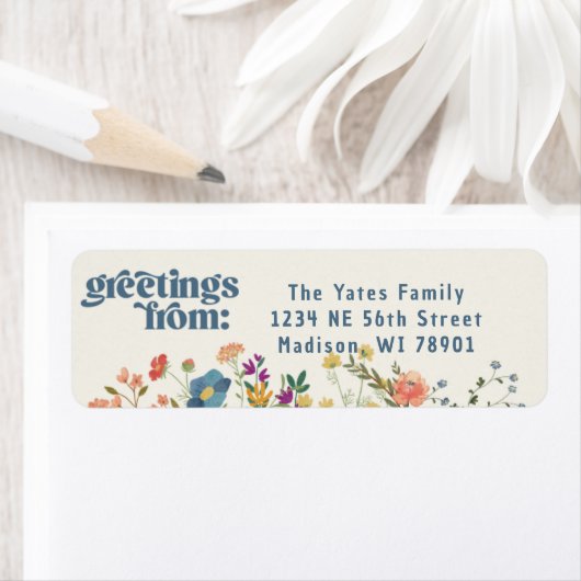 Label retouradres Wilde bloem (Insitu)