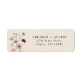 Label retouradres Wilde bloem (Voorkant)