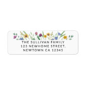 Label retouradres Wilde bloem (Voorkant)