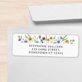 Label retouradres Wilde bloem