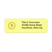 Label - retourzending - Monogram (Voorkant)