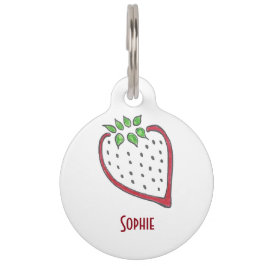 Label rode aardbei huisdierpenning