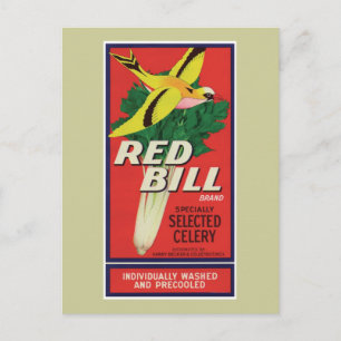 label rode selderij briefkaart