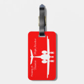 Label Rode Vliegtuigbagage Bagagelabel (Achterkant verticaal)