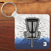 Label  schijf Golf Bag Sleutelhanger (Voorkant)