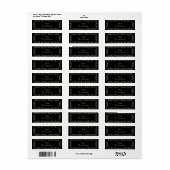 Label Sticker Goud Bloemmotief op Zwart (Full Sheet)