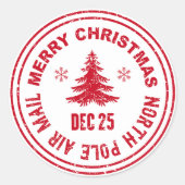 Label Sticker Noordpool van Santa (Voorkant)