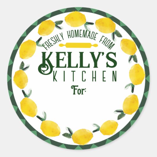 label stickers voor het bakken van citroenen (Voorkant)