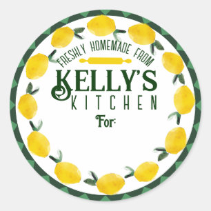 label stickers voor het bakken van citroenen