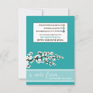 LABEL Stylist Cherry Blossom Notecards (blauwgroen