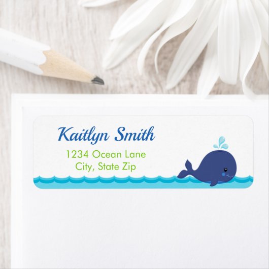 Label terugzendadres walvis (Insitu)