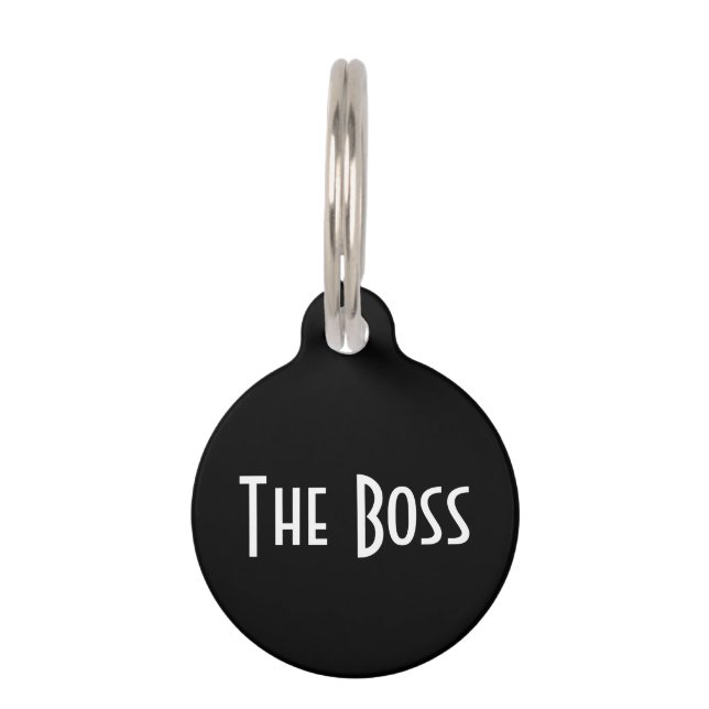 label "The Boss" Huisdierpenning (Voorkant)