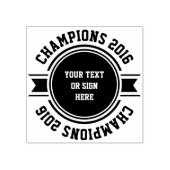  label + uw gekromde en vaste tekst of teken 	rubberstempel (Afrduk)