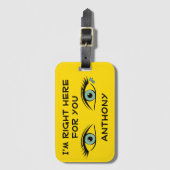 Label uw tas met stevig blauwe ogen Star-Tattoos Bagagelabel (Voorkant (verticaal))