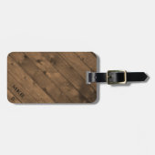 Label van Barn Wood met lederriem Bagagelabel (Voorkant horizontaal)