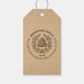 Label van  bijenbijenkast cadeaulabel (Achterkant)