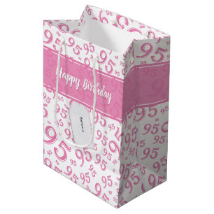 Label van cadeau 95 Willekeurig nummer roze Medium Cadeauzakje