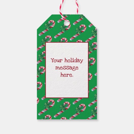 Label van Candy Cane Wine Gift Cadeaulabel (Achterkant)