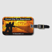 Label van de brandweer van Forest City Bagagelabel (Voorkant (horizontaal))