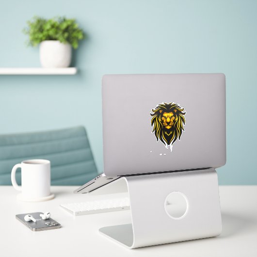 label van de leeuw (Laptop op bureau)