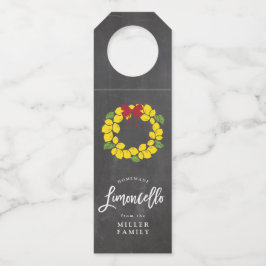 Label van de Limoncello-flacon, citroenkruid