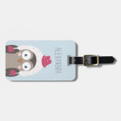 Label | van de Zak van de winter Uil Bagagelabel (Voorkant horizontaal)