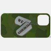 label van een militaire hond op een groene camoufl Case-Mate iPhone case (Achterkant / Rechts)