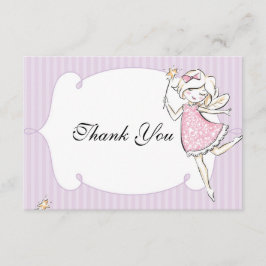 Label van Fairy Princess Birthday Party Bedankkaart