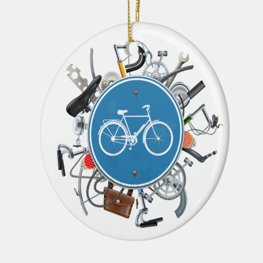 Label van fiets / siermateriaal keramisch ornament (Links)