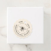 Label van ivoor honingbijen, gebrand (In situ)