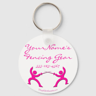 label van omheining - roze sleutelhanger