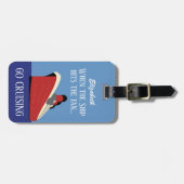 Label van persoonlijke cruise | Funny Cruising Bagagelabel (Voorkant horizontaal)