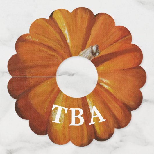 Label van pompoenwijnglas (Voorkant)